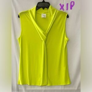 Women's Lime Sleeveless Blouse